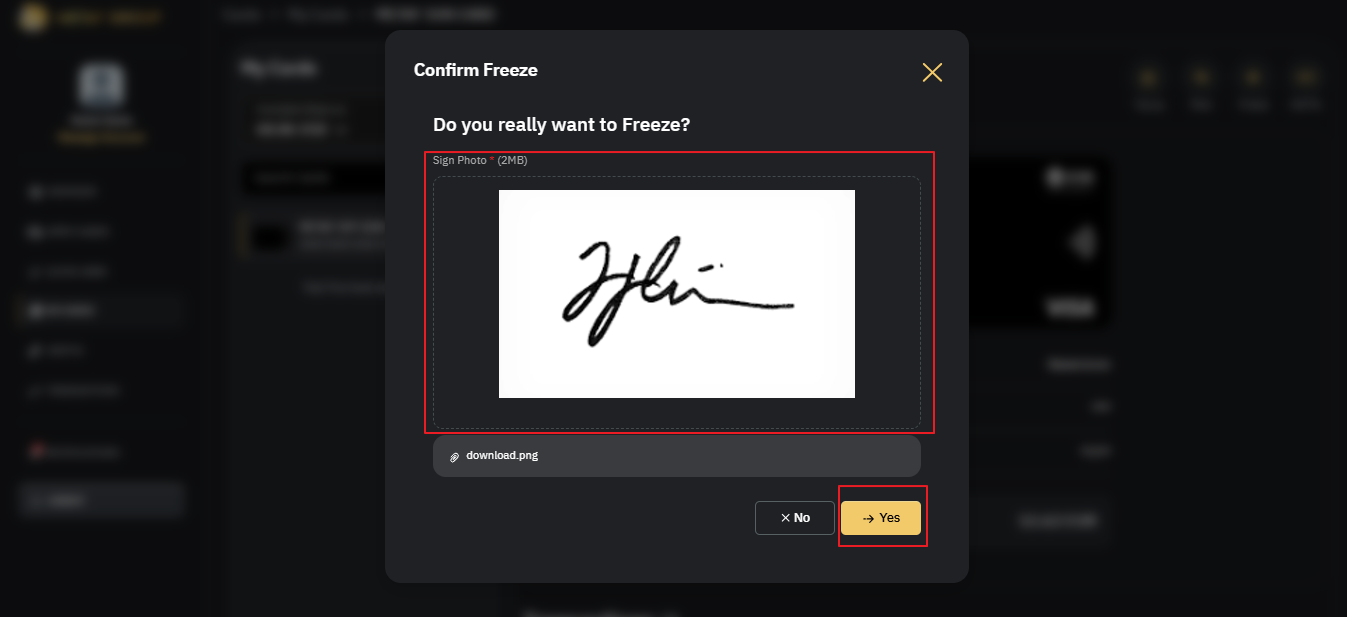 Sign Photo to confirm